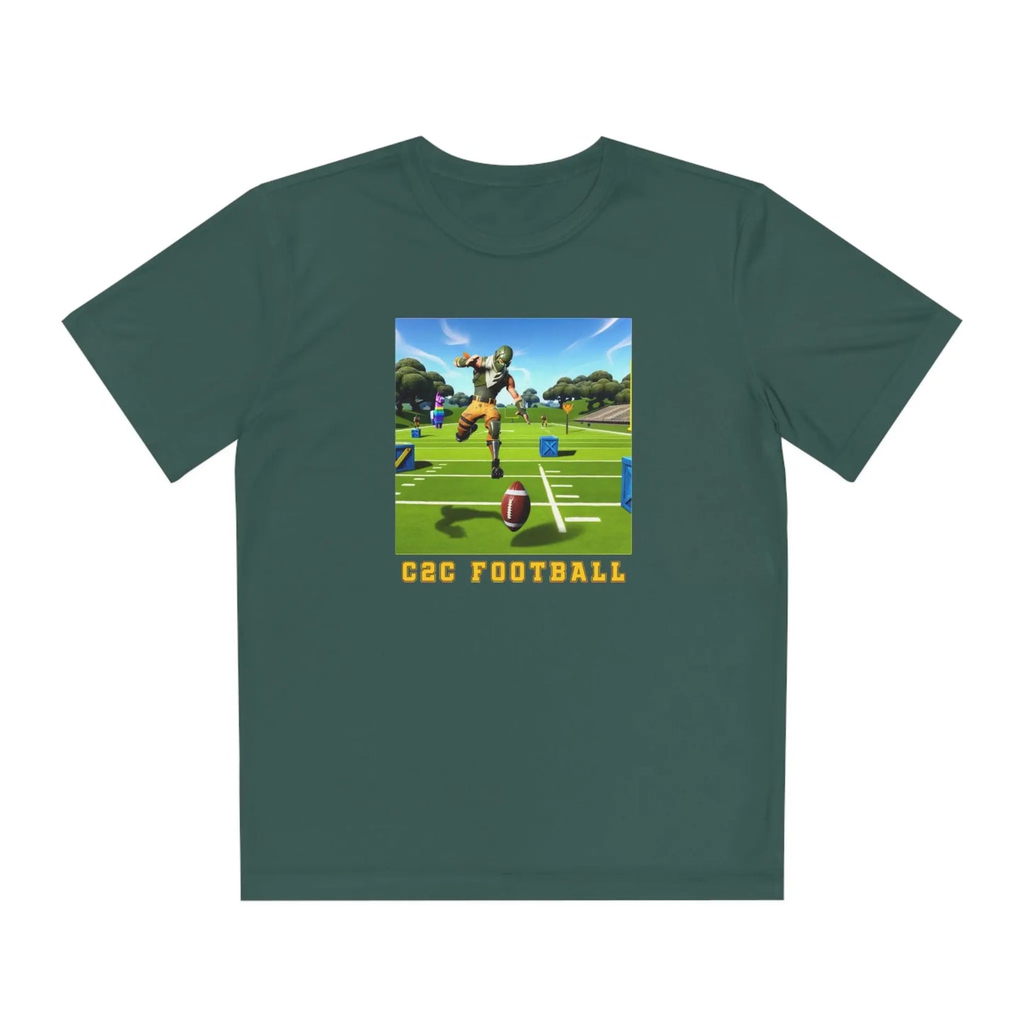 Football Gamer Youth Moisture-Wicking Tee Printify