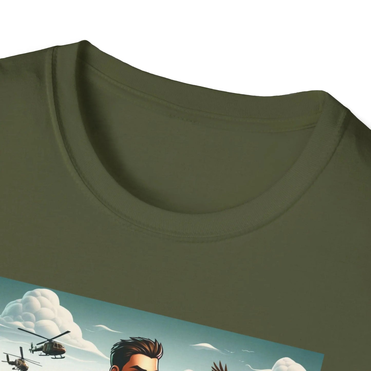 Military Lacrosse Cotton Unisex Softstyle T-Shirt Printify