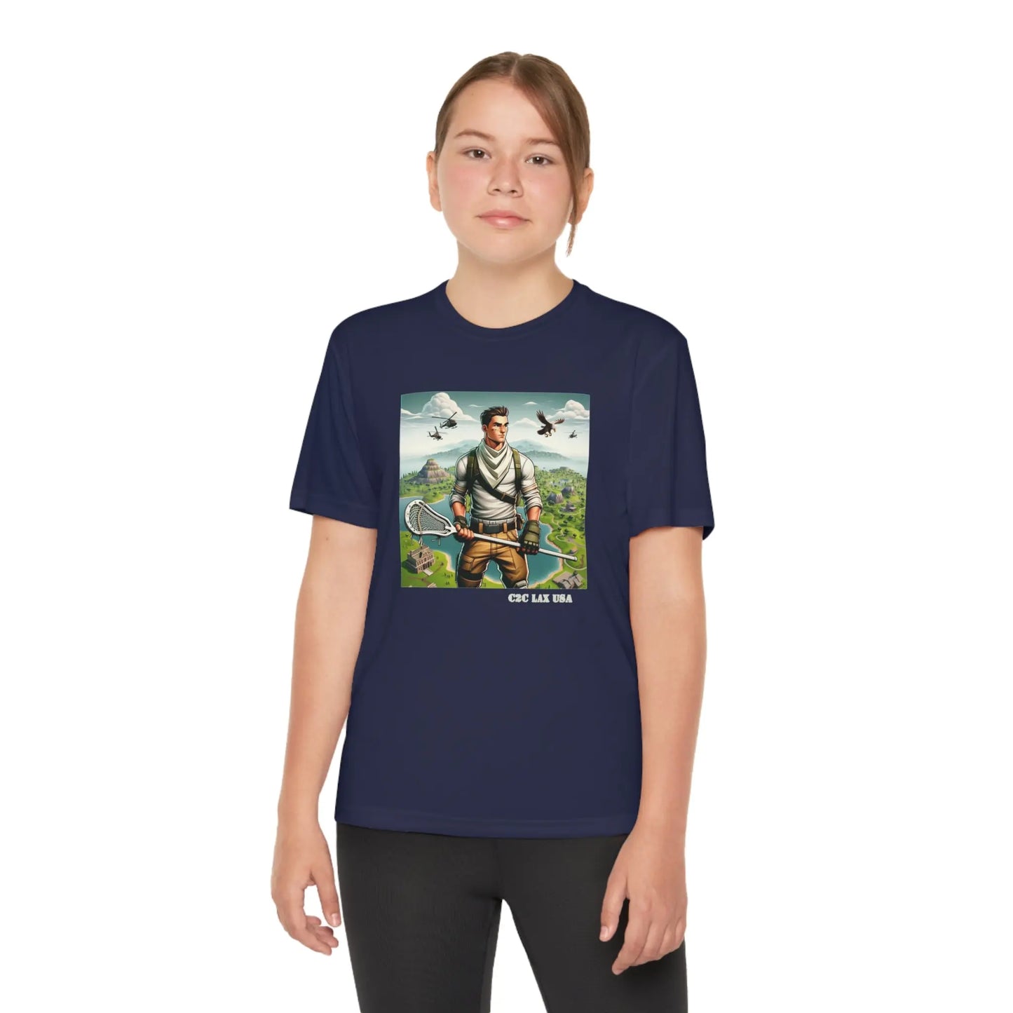 Military Lacrosse Youth Competitor Tee Printify