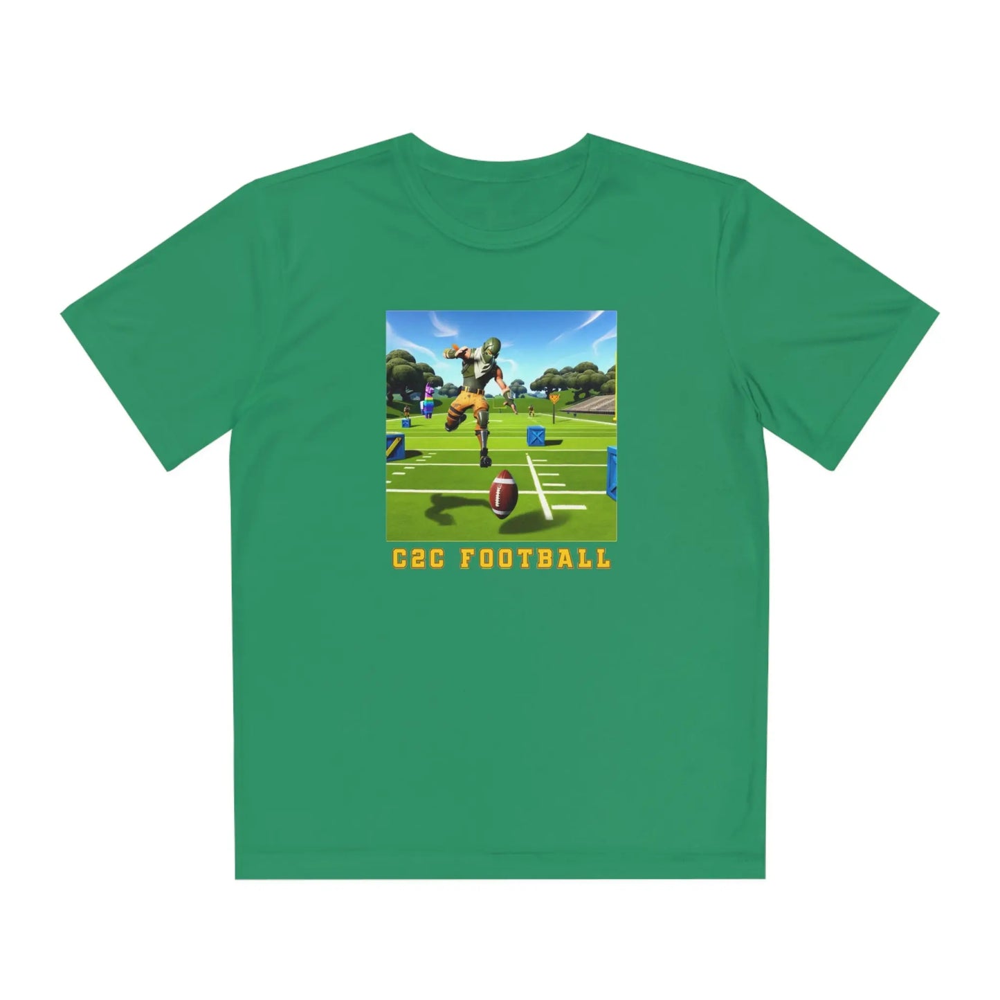 Football Gamer Youth Moisture-Wicking Tee Printify
