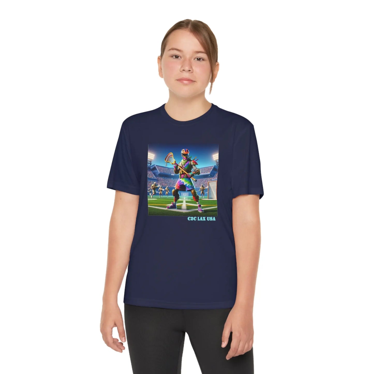 Gaming Lacrosse Youth Tee Printify