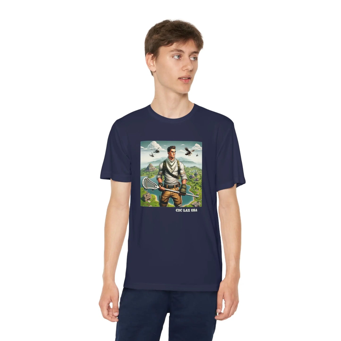 Military Lacrosse Youth Competitor Tee Printify