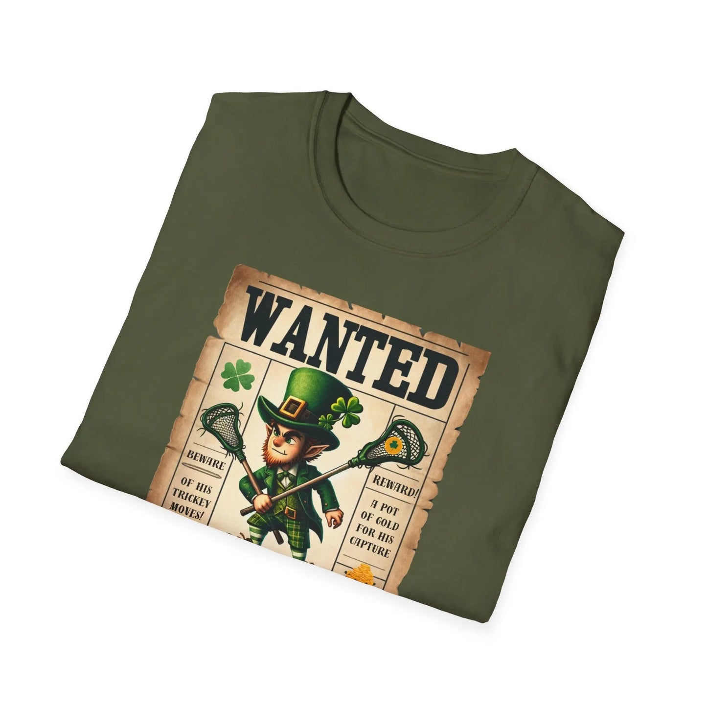 Wanted Shamrock Shatterer T-Shirt Printify