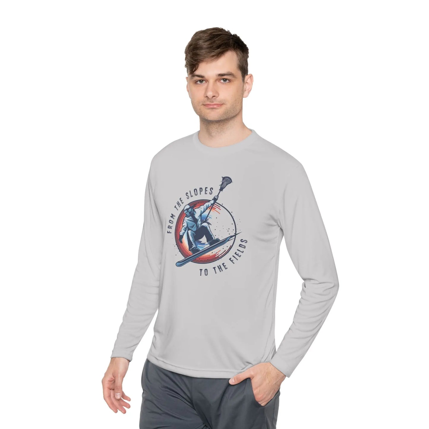 Men's Snowboarding Lax Lightweight Long Sleeve Tee Printify