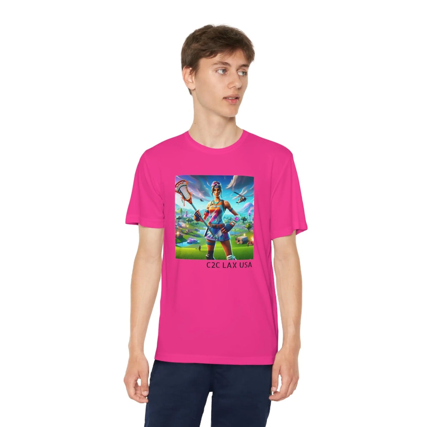 Video Game Lacrosse Youth Tee Printify