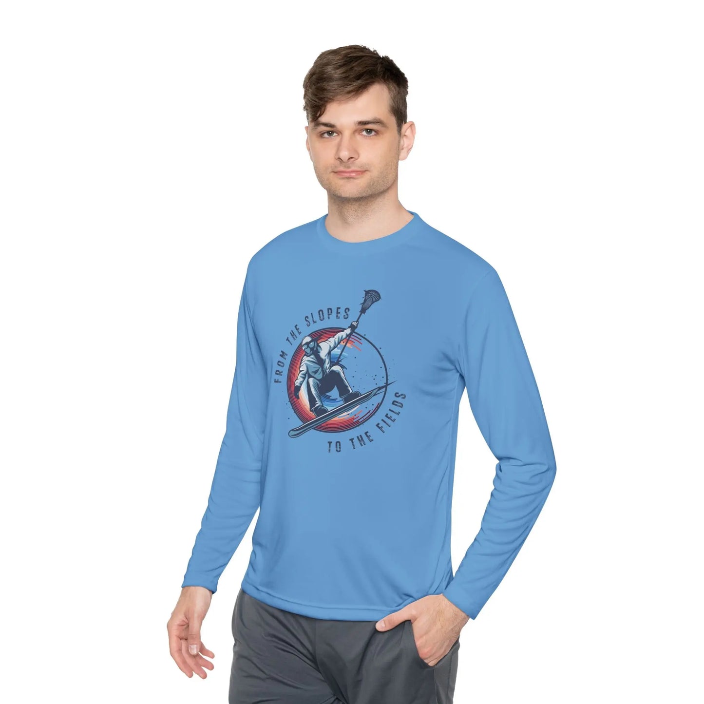 Men's Snowboarding Lax Lightweight Long Sleeve Tee Printify