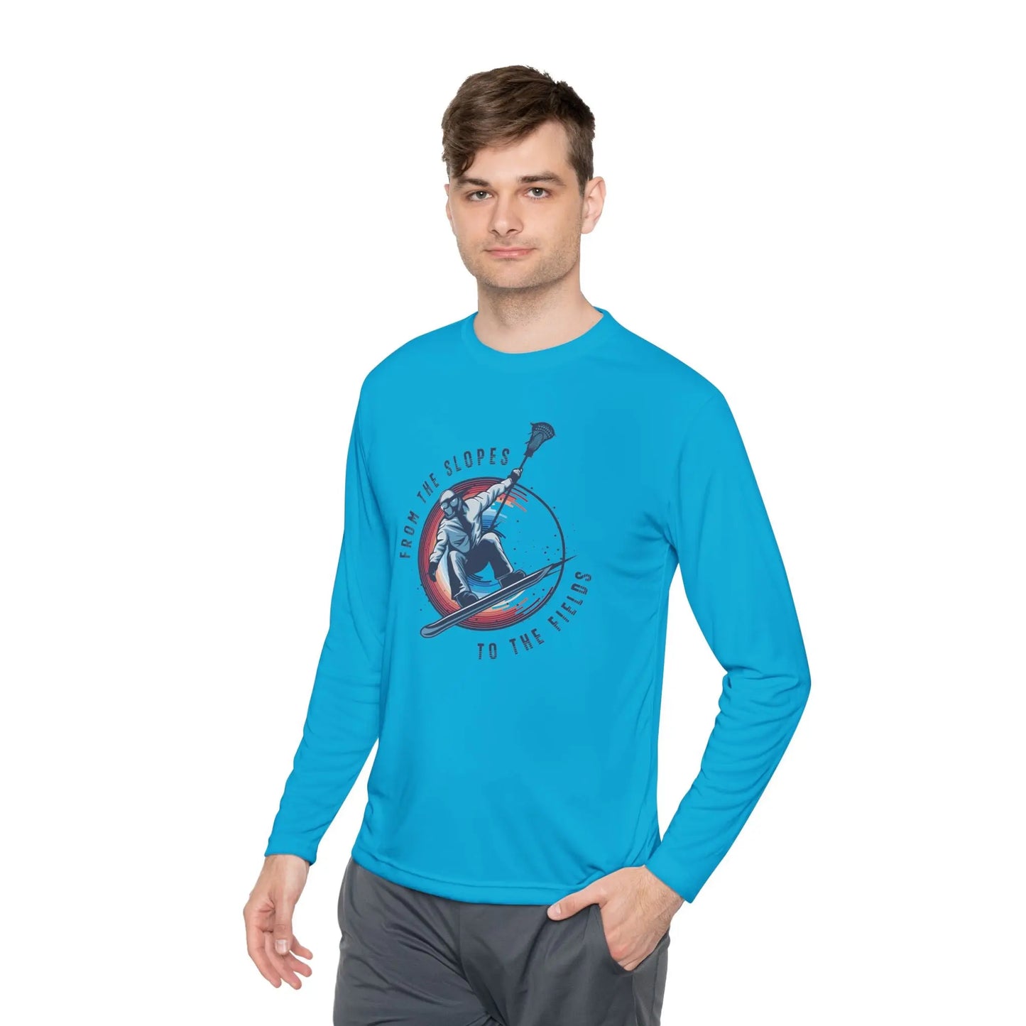 Men's Snowboarding Lax Lightweight Long Sleeve Tee Printify