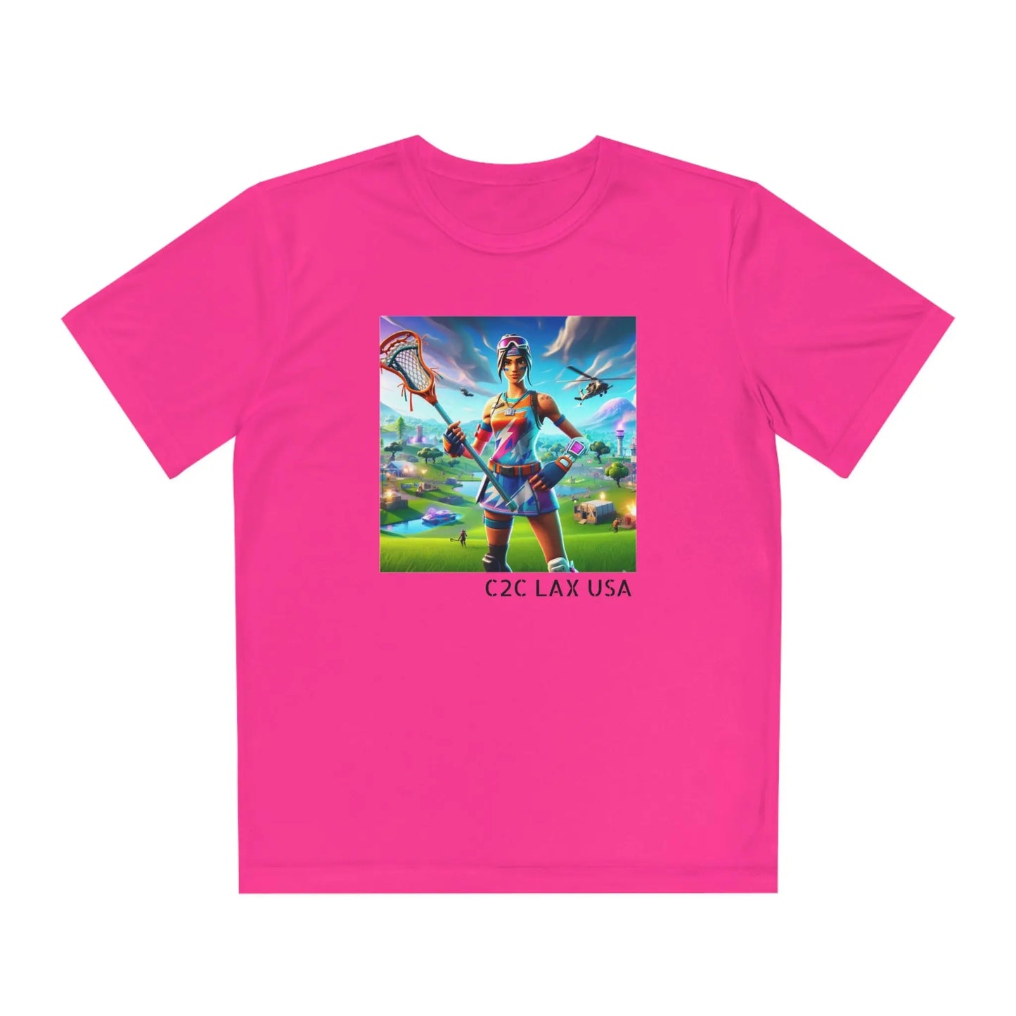Video Game Lacrosse Youth Tee Printify