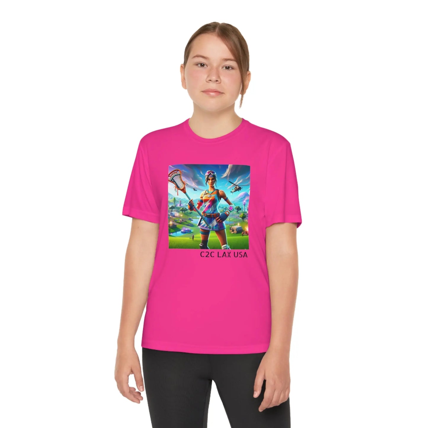 Video Game Lacrosse Youth Tee Printify