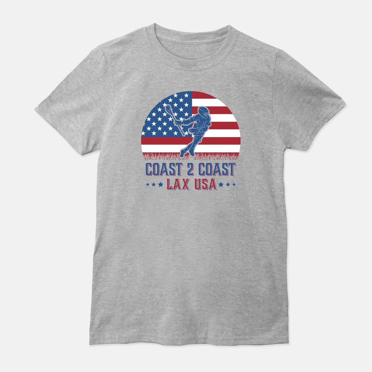 Unisex Soft-style T-Shirt Gildan 64000 Coast 2 Coast Lax USA