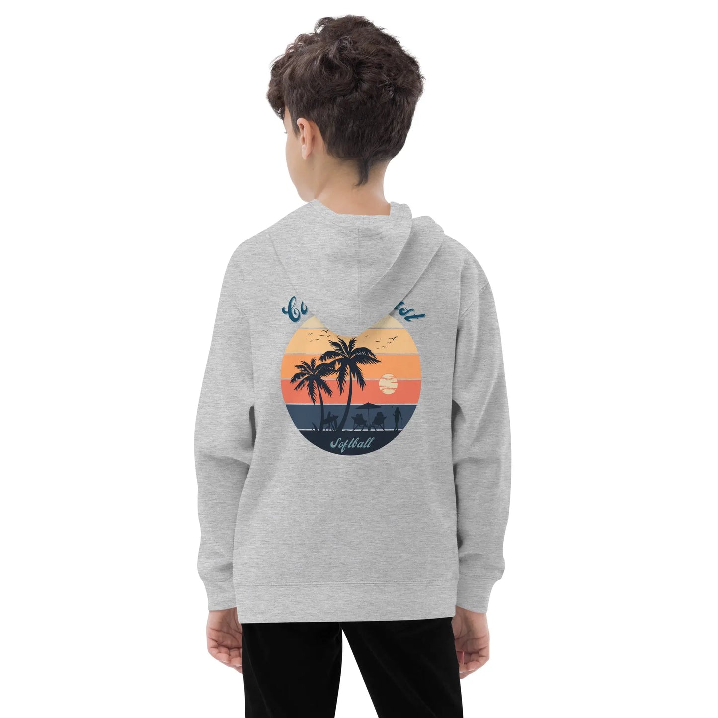 SoftBall Kids fleece hoodie Coast 2 Coast Lax USA