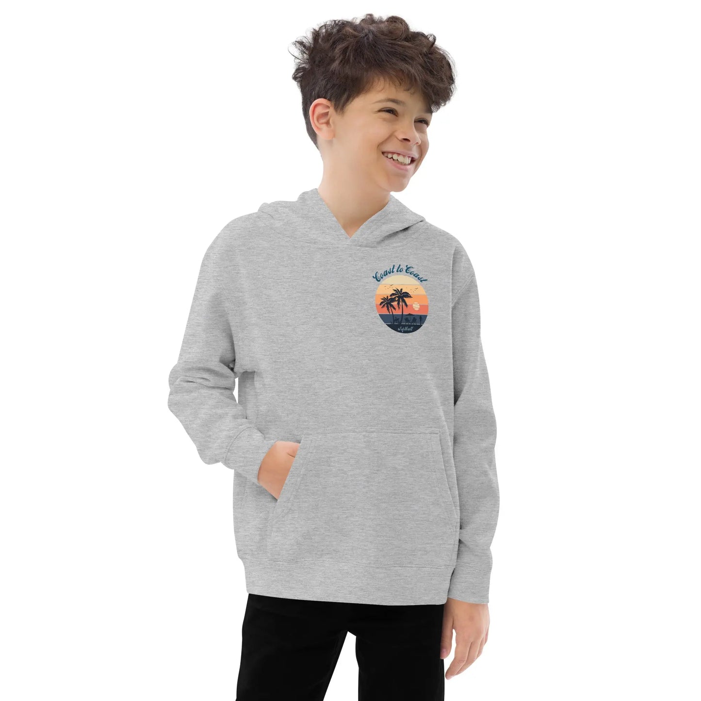SoftBall Kids fleece hoodie Coast 2 Coast Lax USA