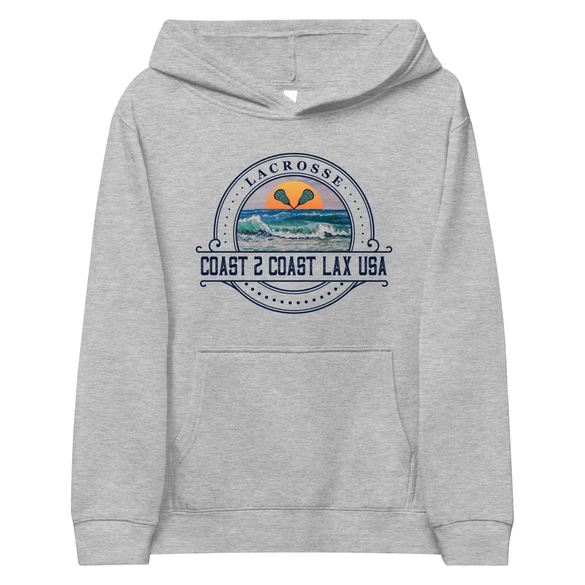Kids C2C Logo fleece hoodie Coast Coast Lax USA