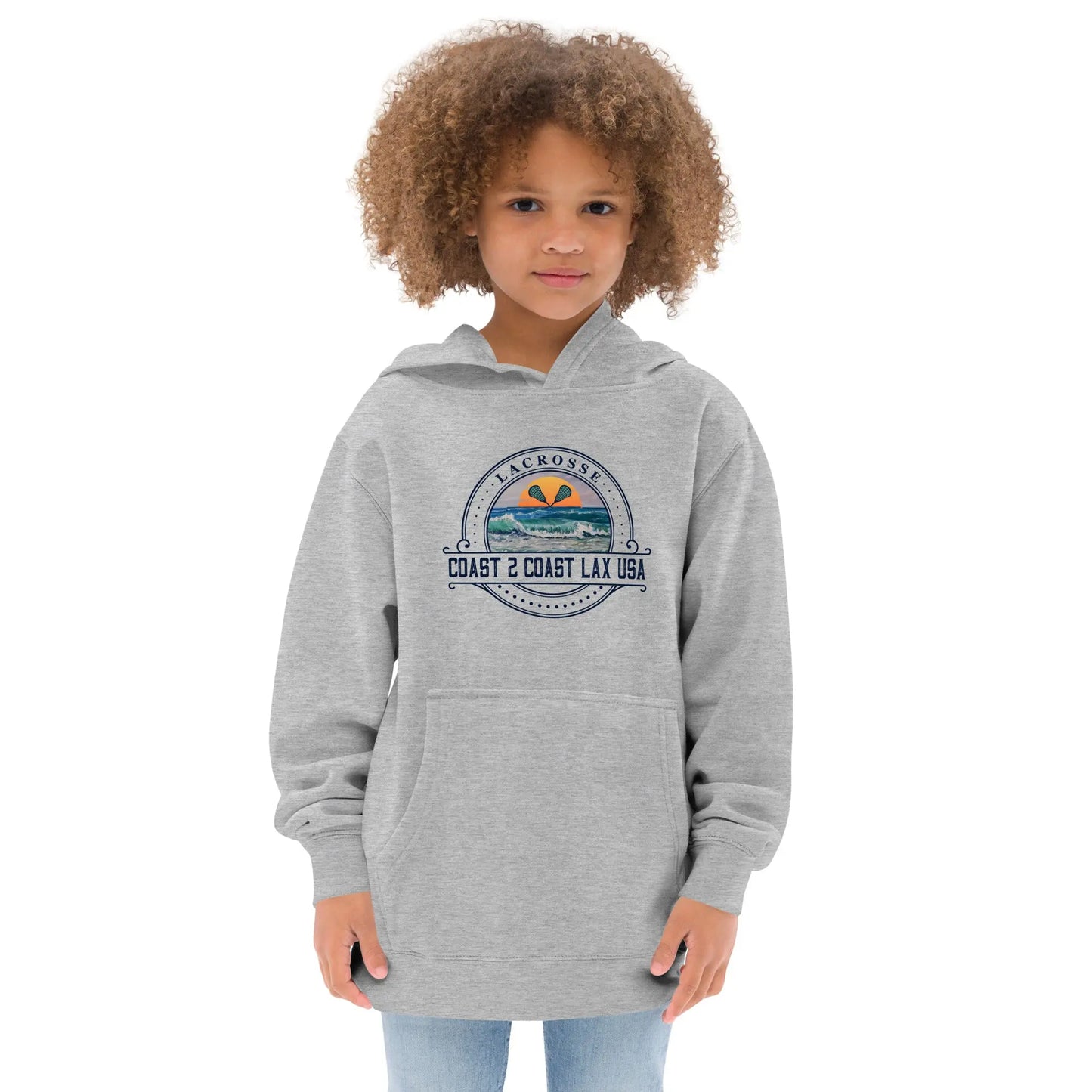Kids C2C Logo fleece hoodie c2claxusa