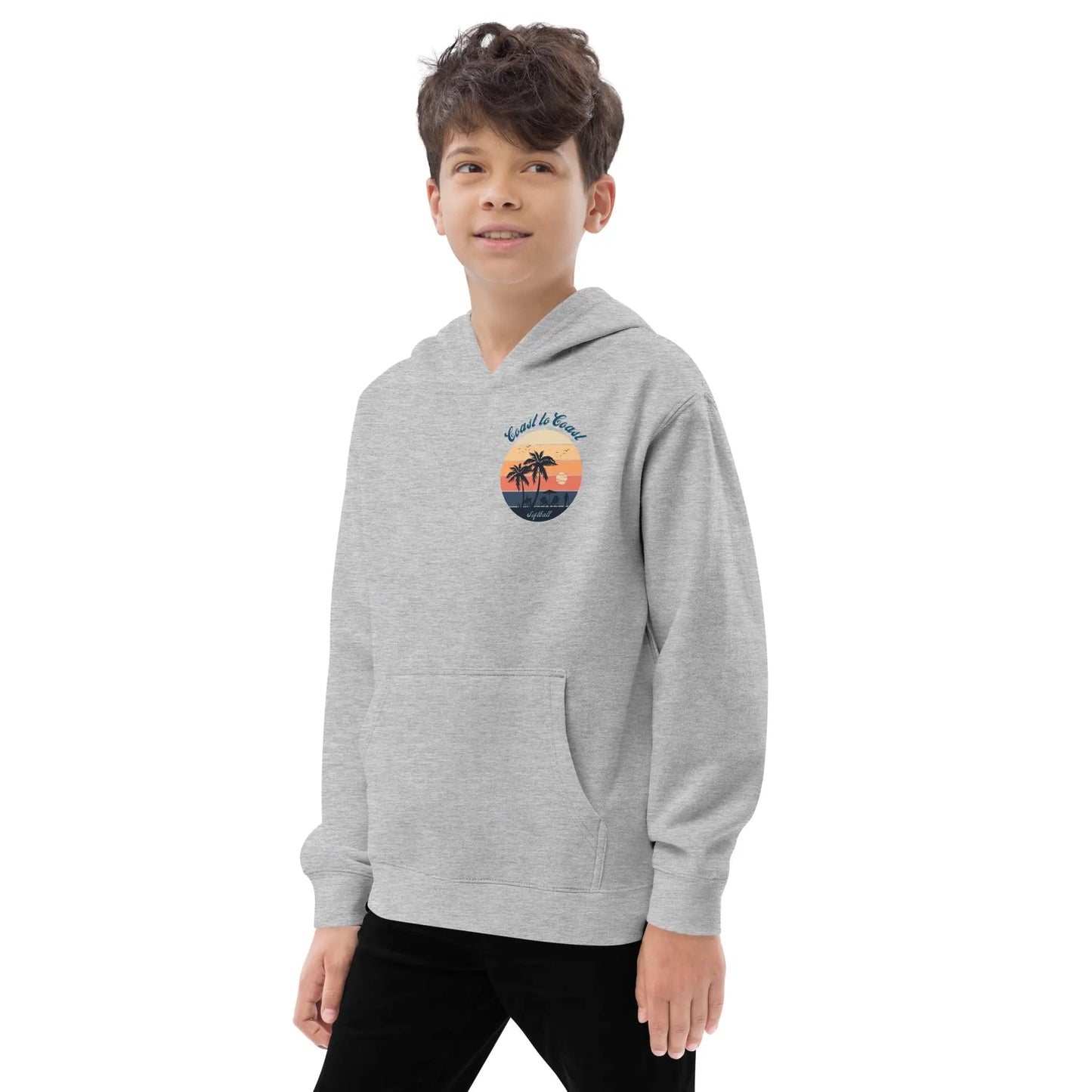 SoftBall Kids fleece hoodie Coast 2 Coast Lax USA