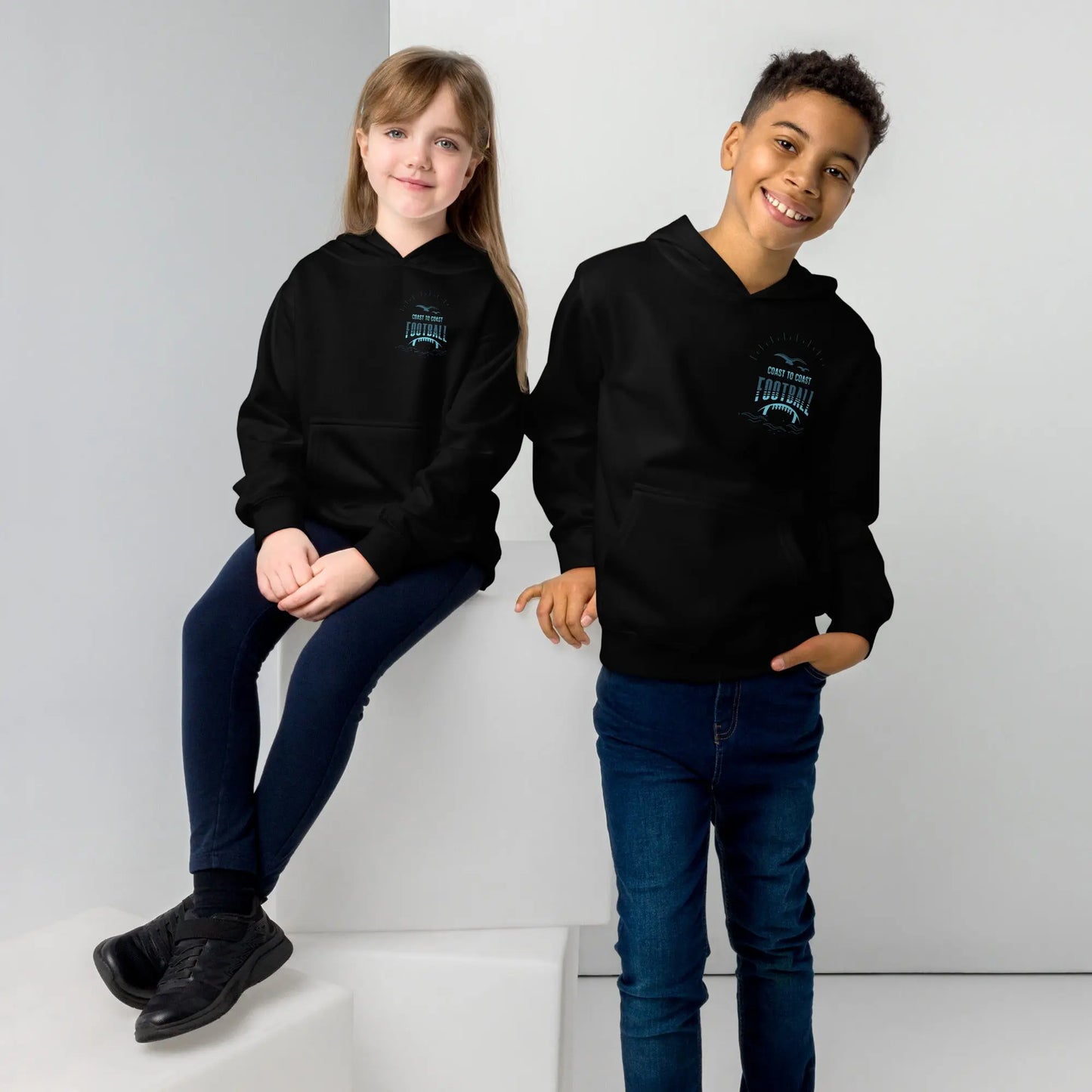 Kids C2C Football fleece hoodie Coast 2 Coast Lax USA