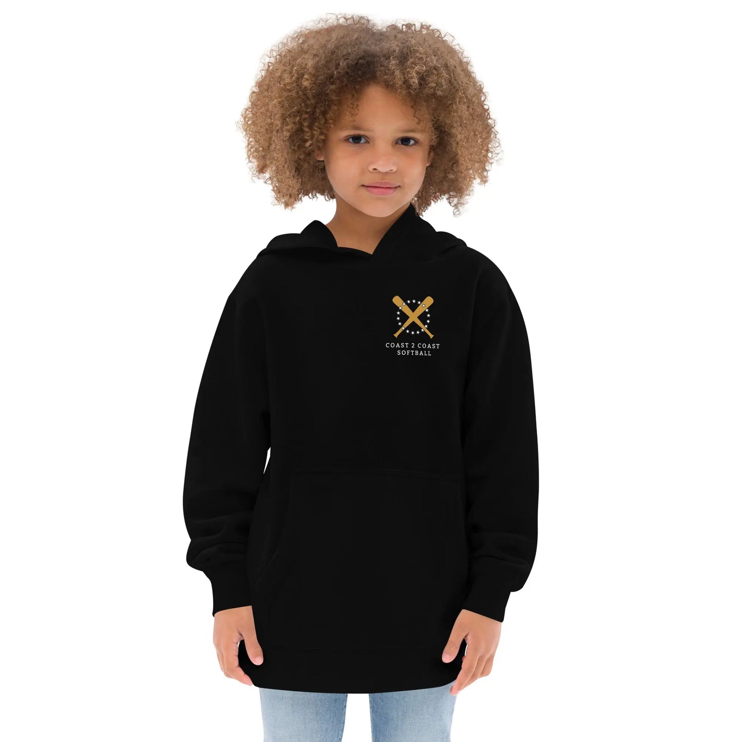 Softball Kids fleece hoodie Coast 2 Coast Lax USA
