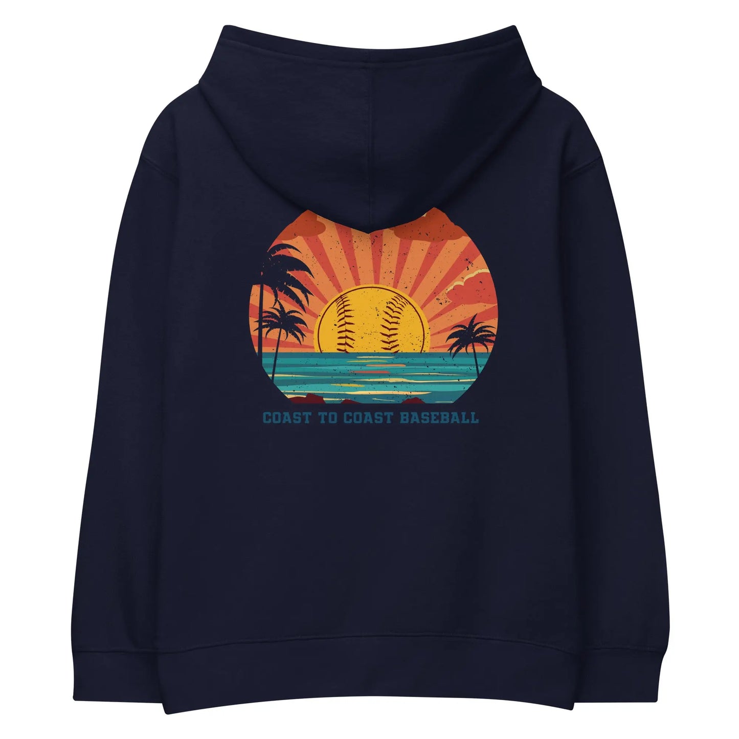 Kids Coastal Baseball fleece hoodie Coast 2 Coast Lax USA