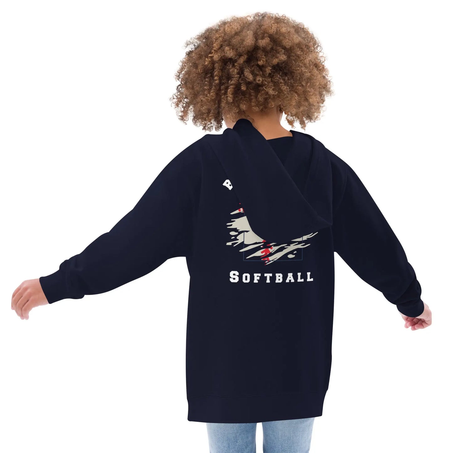 Softball Kids fleece hoodie Coast 2 Coast Lax USA