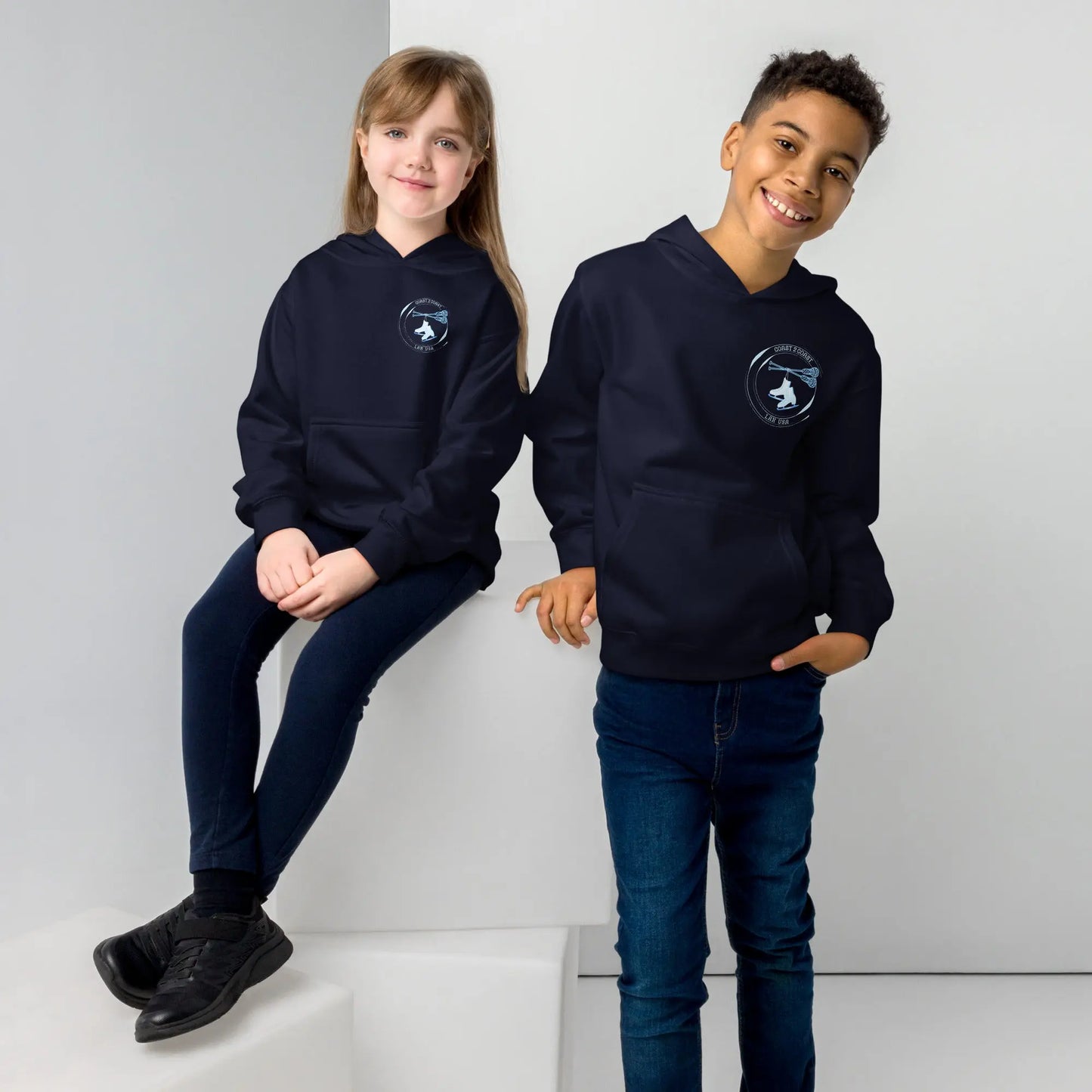 Ice Skate Lax Kids fleece hoodie Coast 2 Coast Lax USA