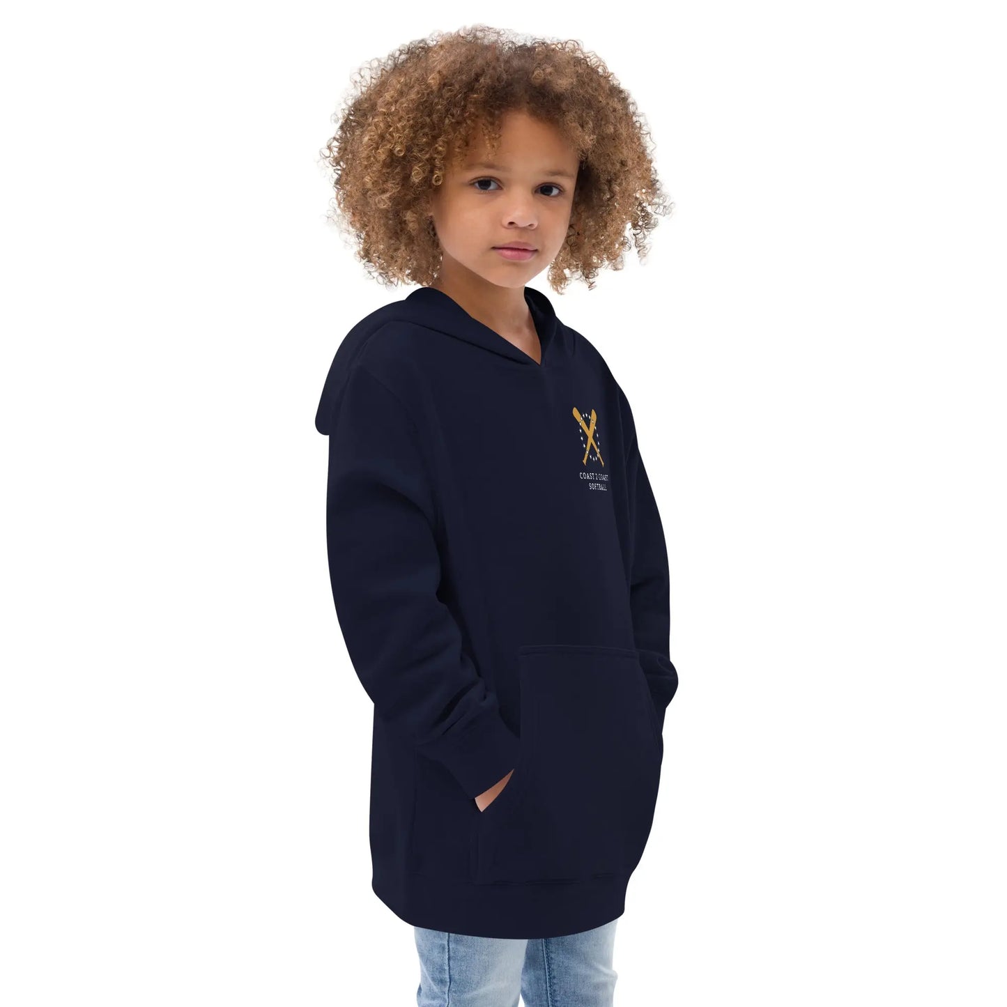Softball Kids fleece hoodie Coast 2 Coast Lax USA