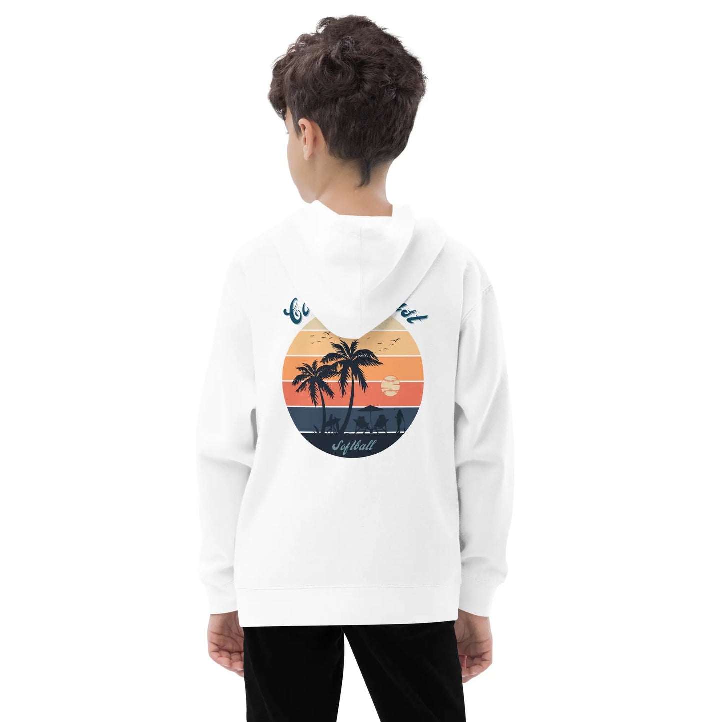 SoftBall Kids fleece hoodie Coast 2 Coast Lax USA