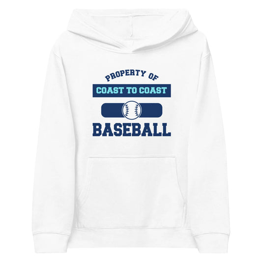 Baseball Kids fleece hoodie Coast 2 Coast Lax USA