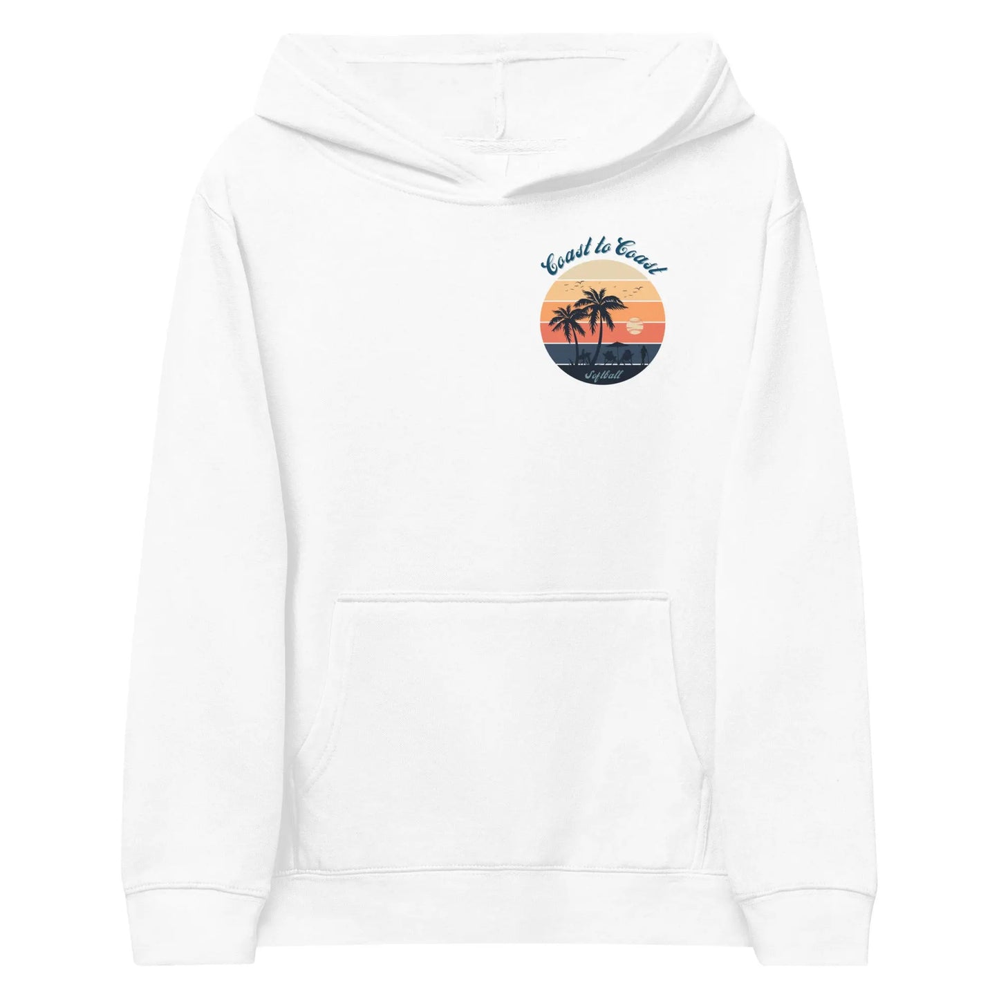SoftBall Kids fleece hoodie Coast 2 Coast Lax USA