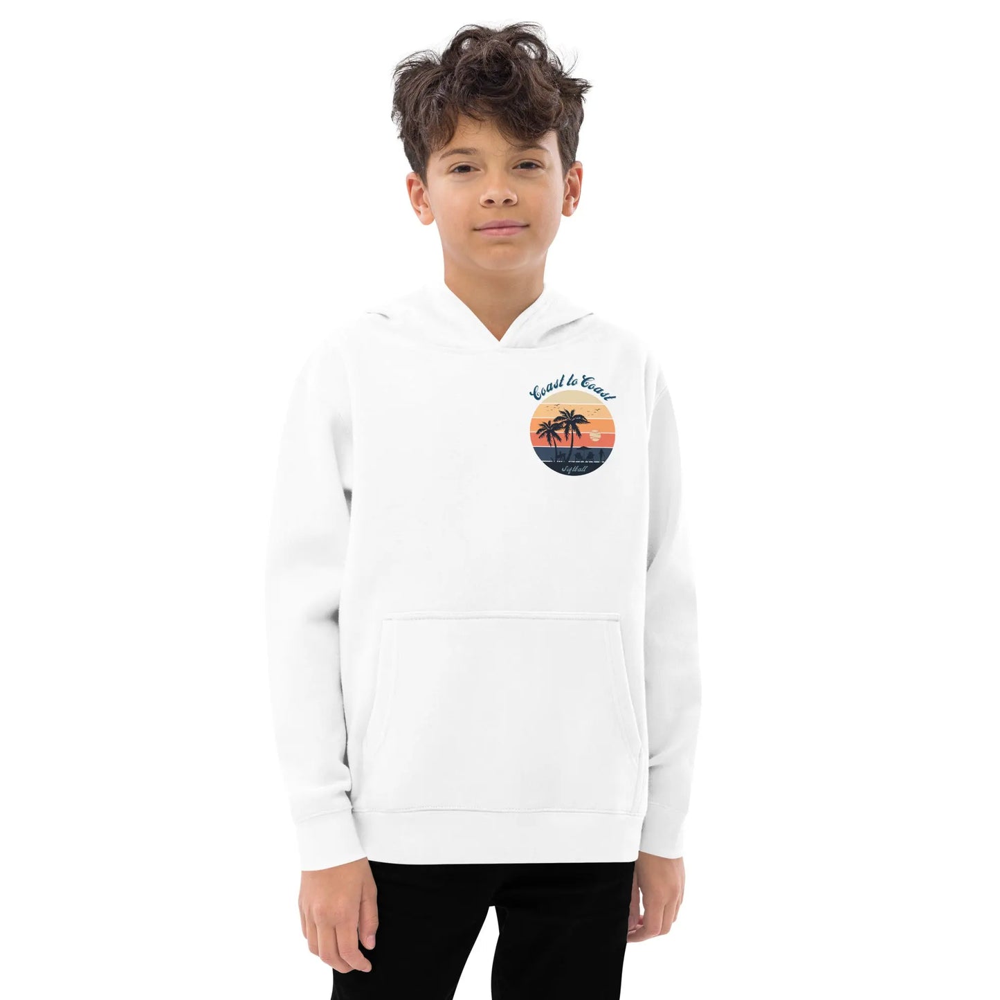 SoftBall Kids fleece hoodie Coast 2 Coast Lax USA