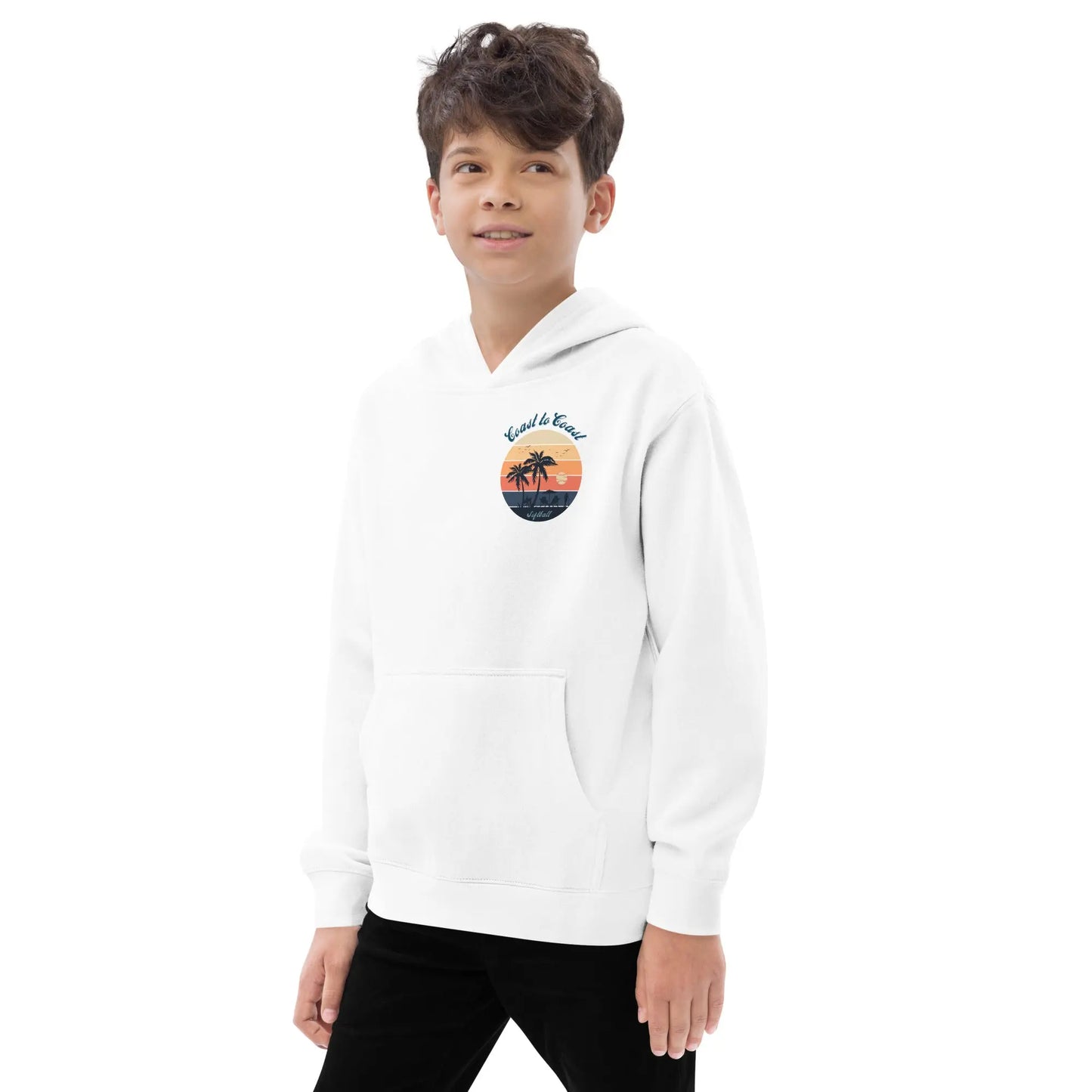 SoftBall Kids fleece hoodie Coast 2 Coast Lax USA