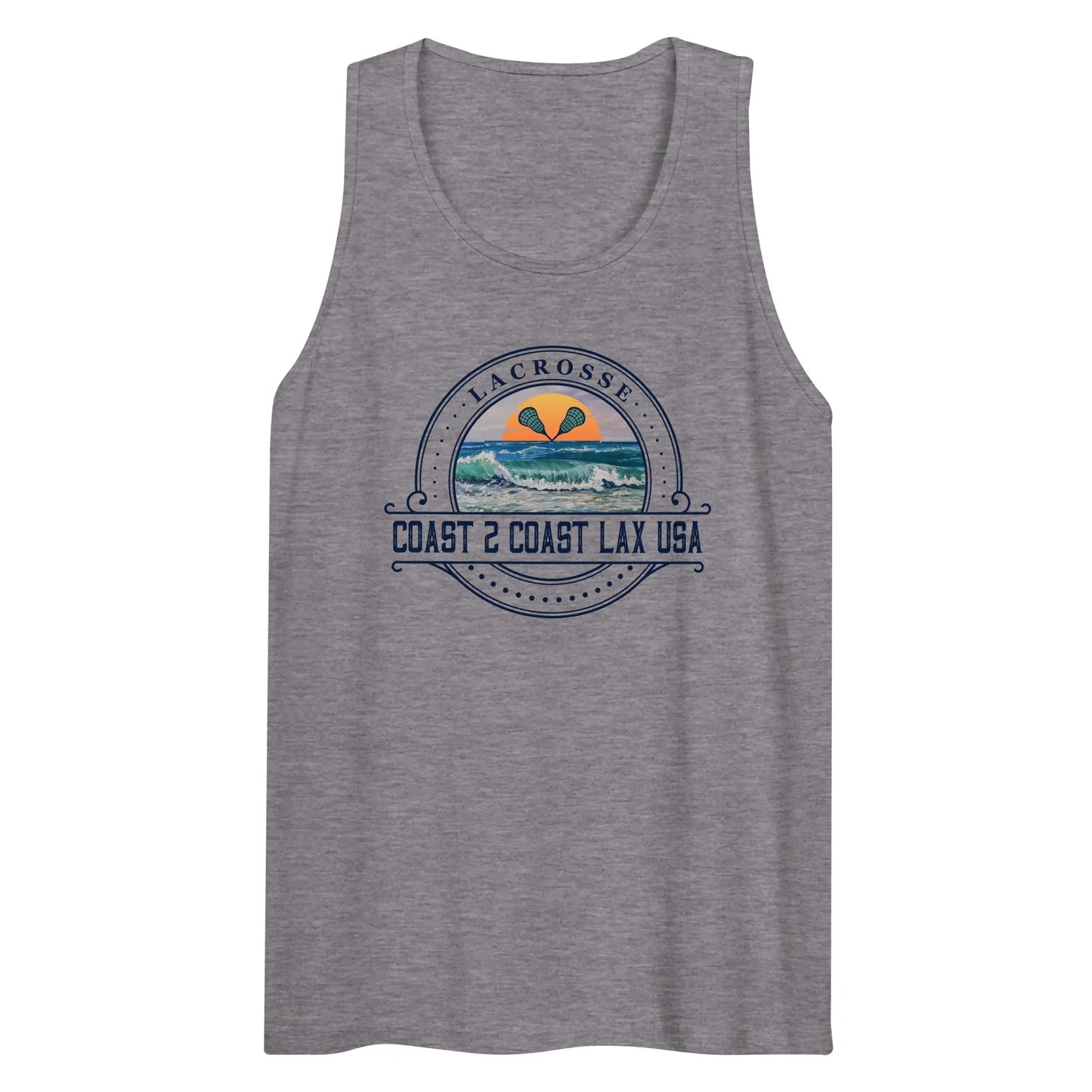 Men’s premium tank top Coast 2 Coast Lax USA