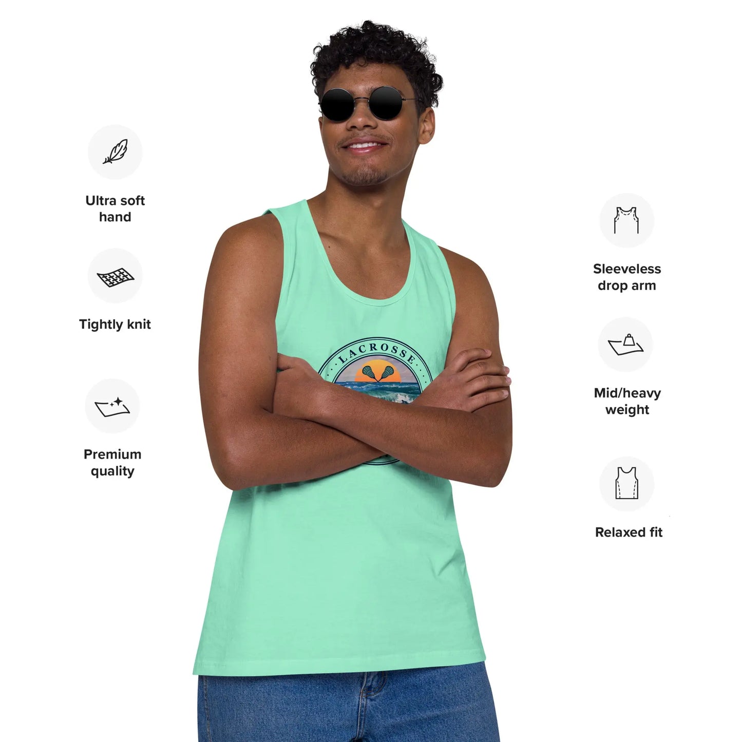 Men’s premium tank top Coast 2 Coast Lax USA