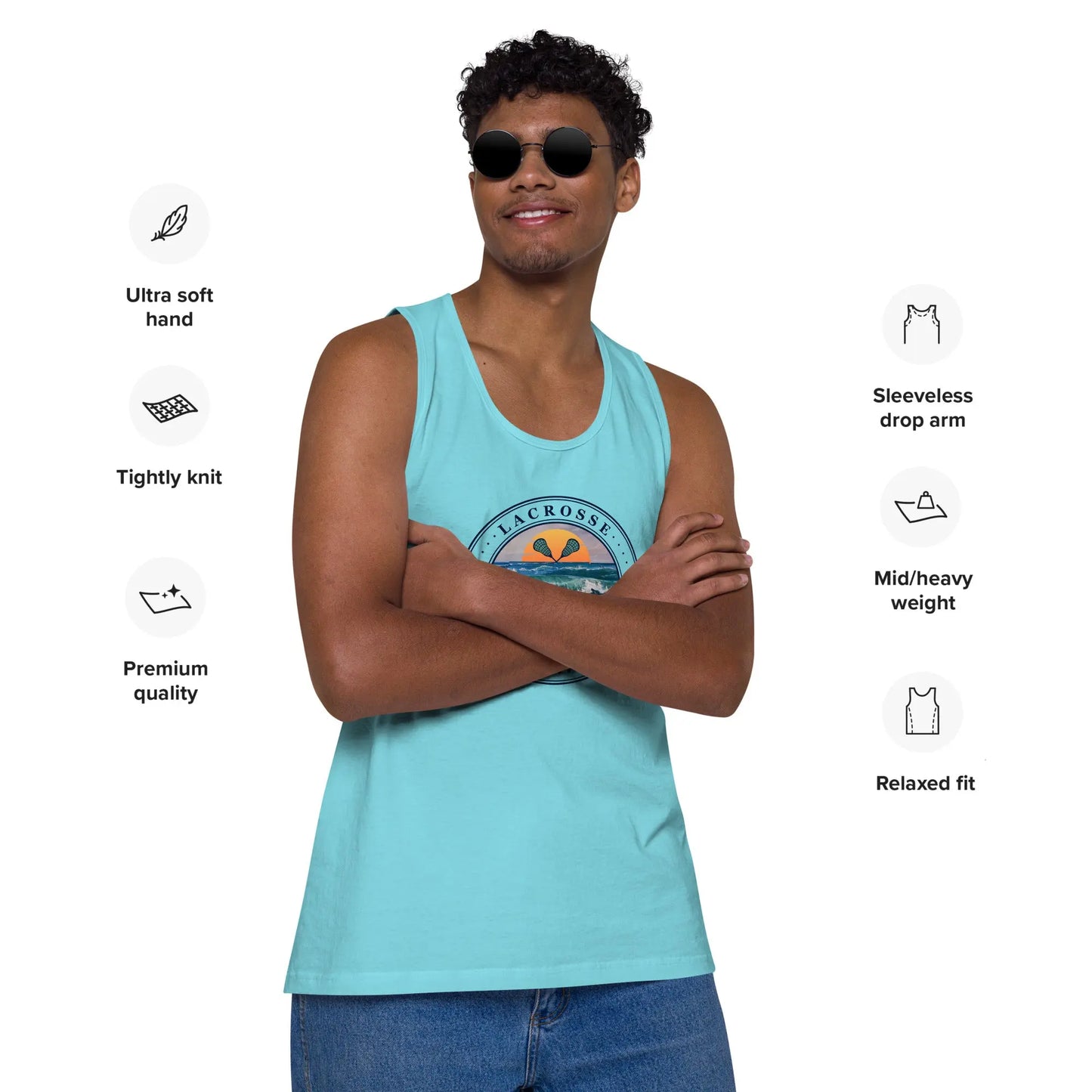 Men’s premium tank top Coast 2 Coast Lax USA
