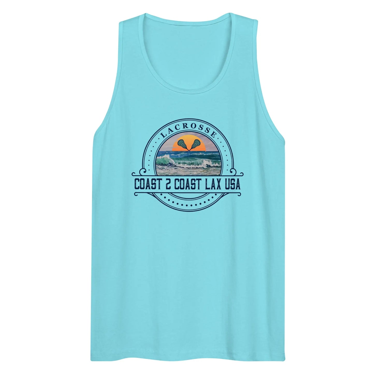 Men’s premium tank top Coast 2 Coast Lax USA