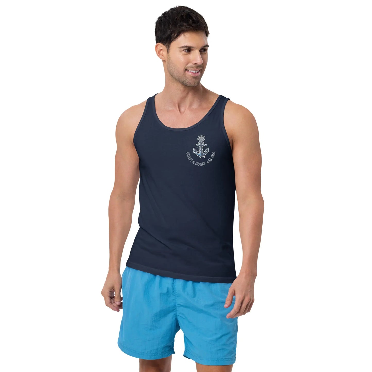 Men's Lacrosse Anchor Tank Top Coast 2 Coast Lax USA