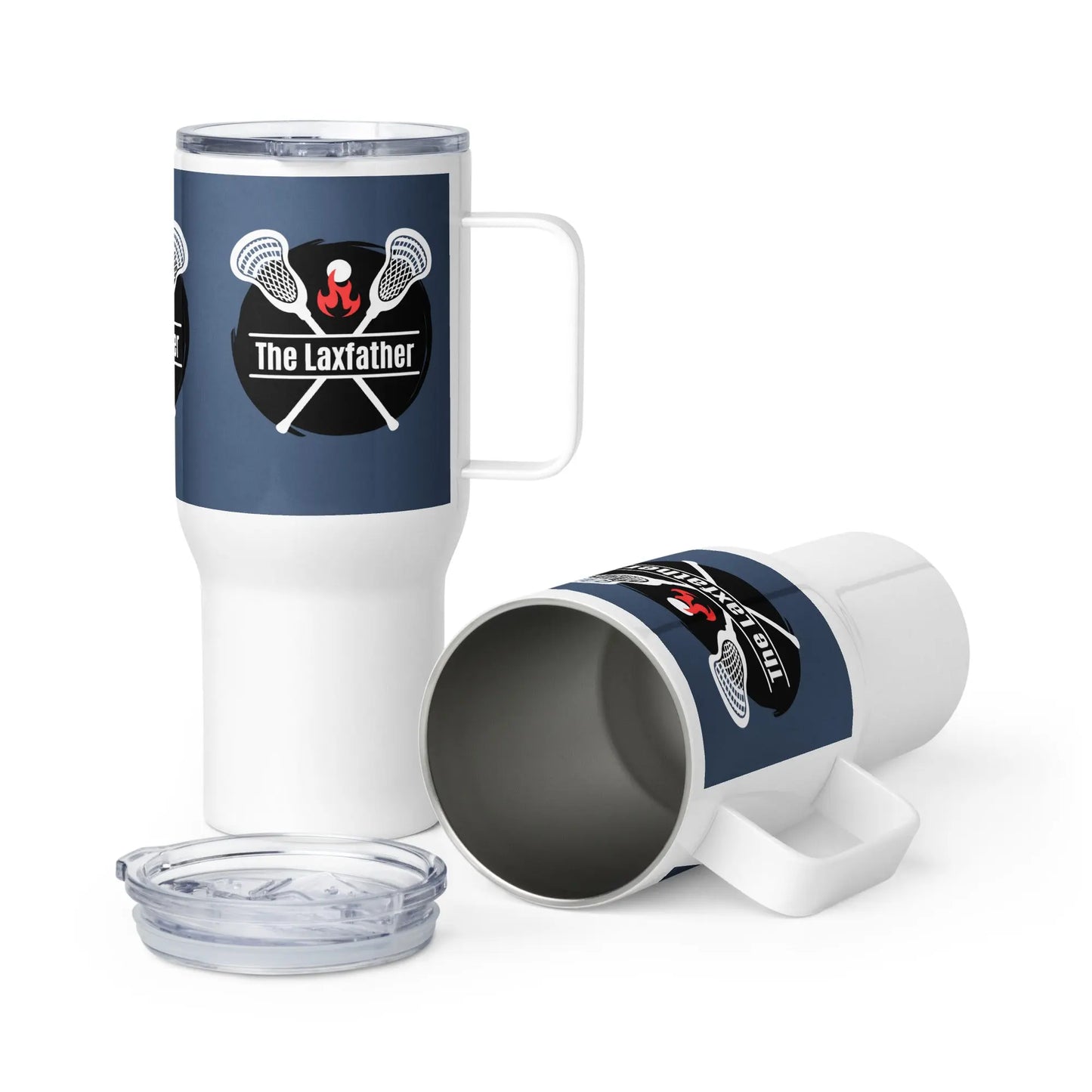Laxfather Travel mug with a handle Coast 2 Coast Lax USA