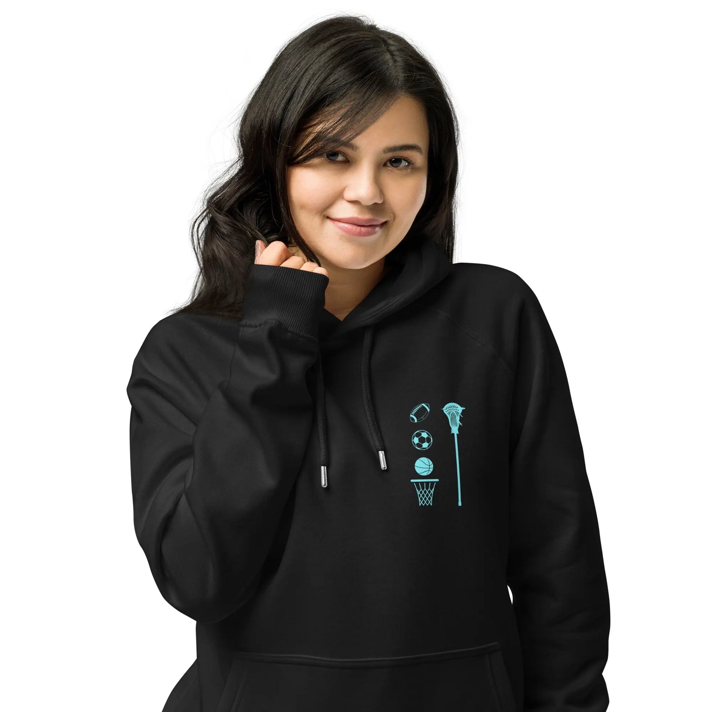 Sorry I Can't Unisex eco raglan hoodie Coast 2 Coast Lax USA