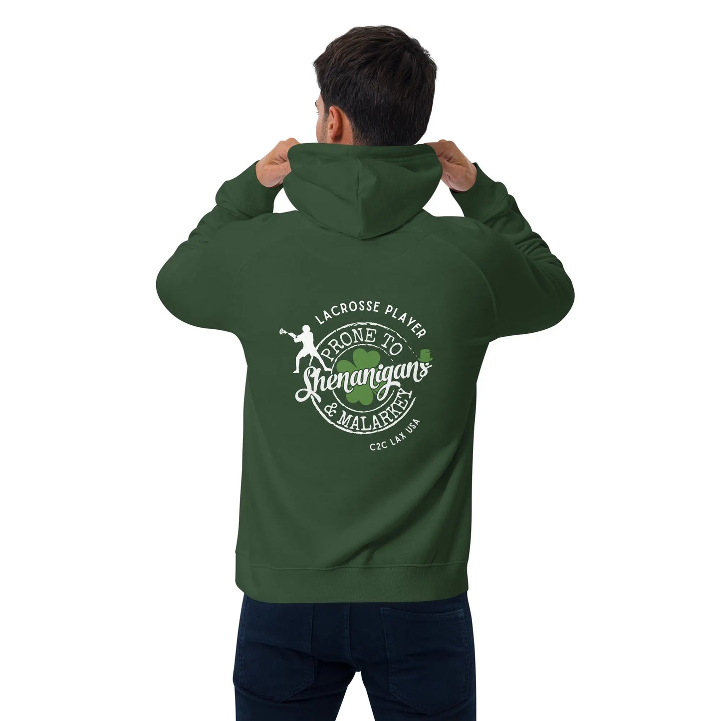 Unisex Shenanigans Lacrosse Eco Raglan Hoodie Coast 2 Coast Lax USA