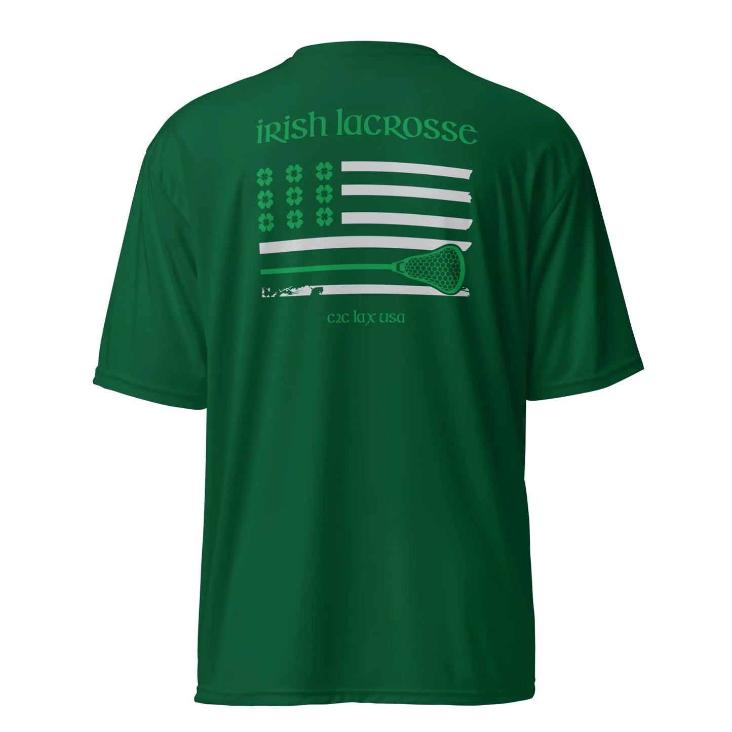 IRISH Lacrosse Unisex performance crew neck t-shirt Coast 2 Coast Lax USA