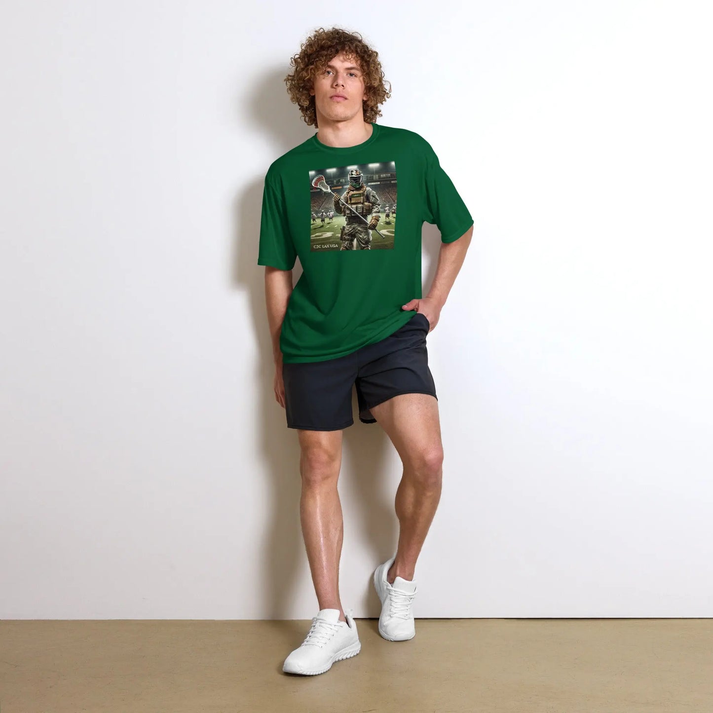 Gaming Inspired Lacrosse performance crew neck t-shirt Coast 2 Coast Lax USA
