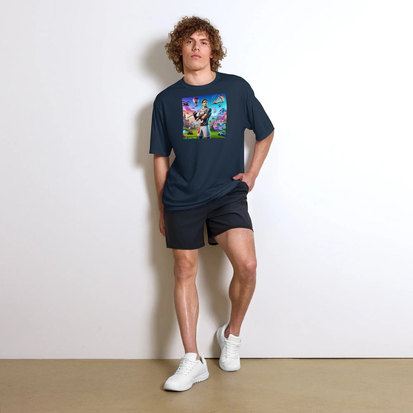 Defender Unisex performance crew neck t-shirt Coast 2 Coast Lax USA