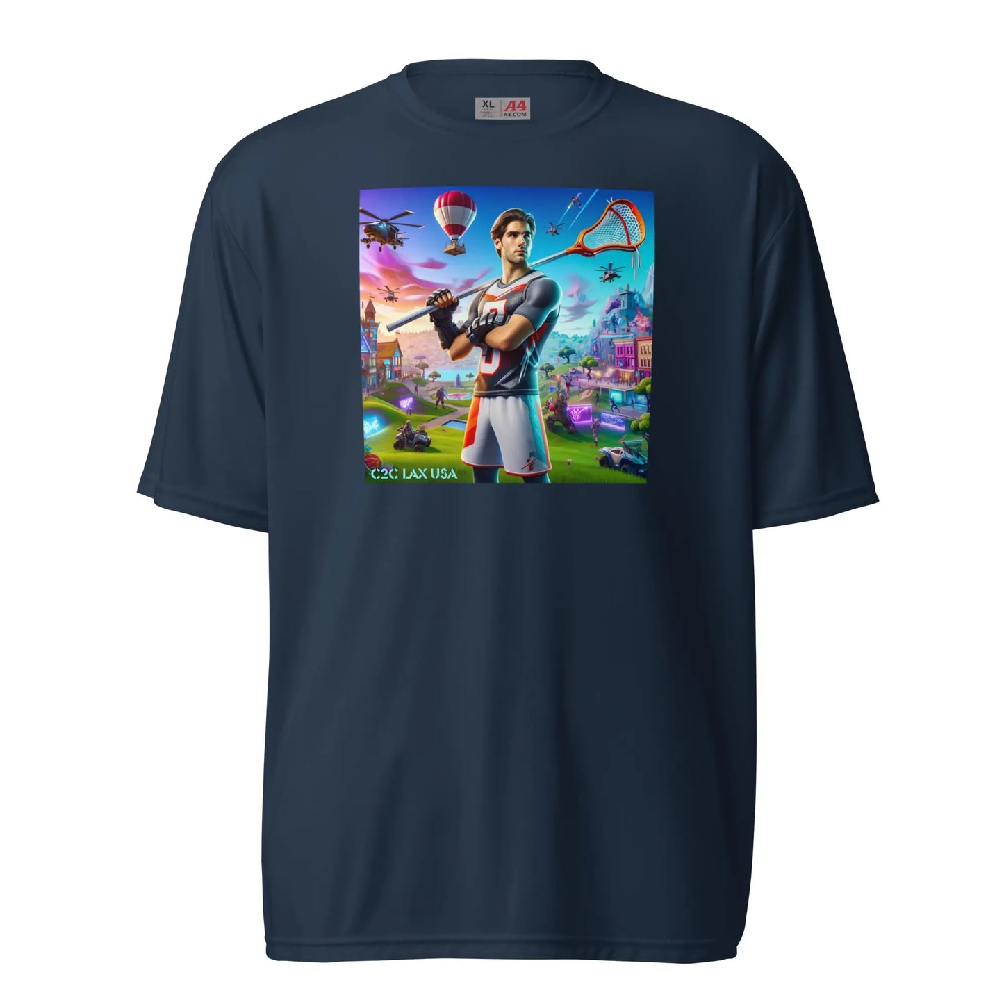 Defender Unisex performance crew neck t-shirt Coast 2 Coast Lax USA