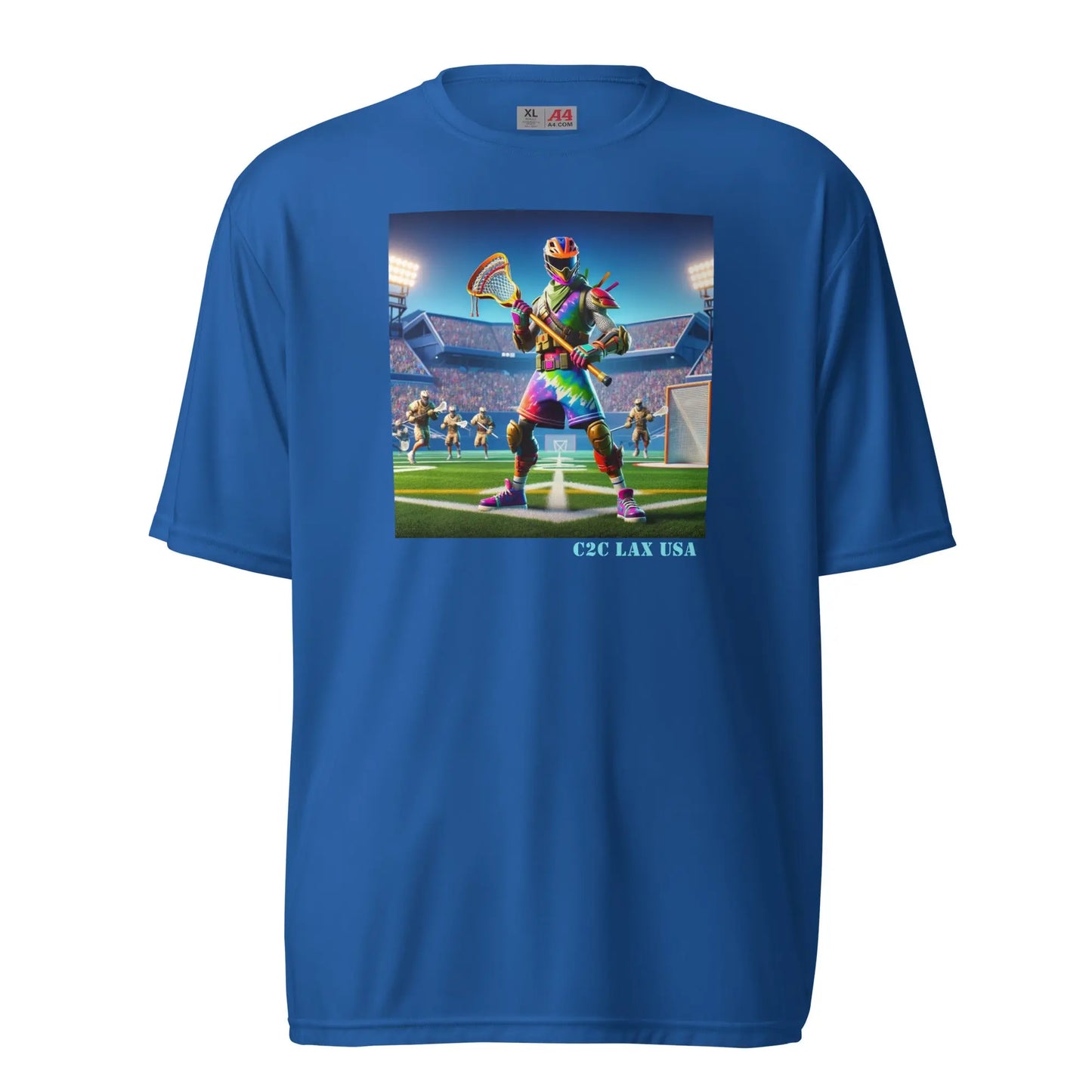Lacrosse Gamer Inspired Unisex performance crew neck t-shirt Coast 2 Coast Lax USA