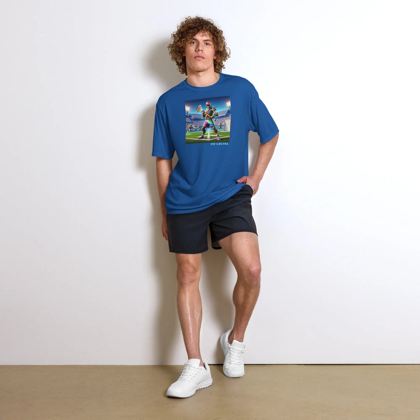 Lacrosse Gamer Inspired Unisex performance crew neck t-shirt Coast 2 Coast Lax USA
