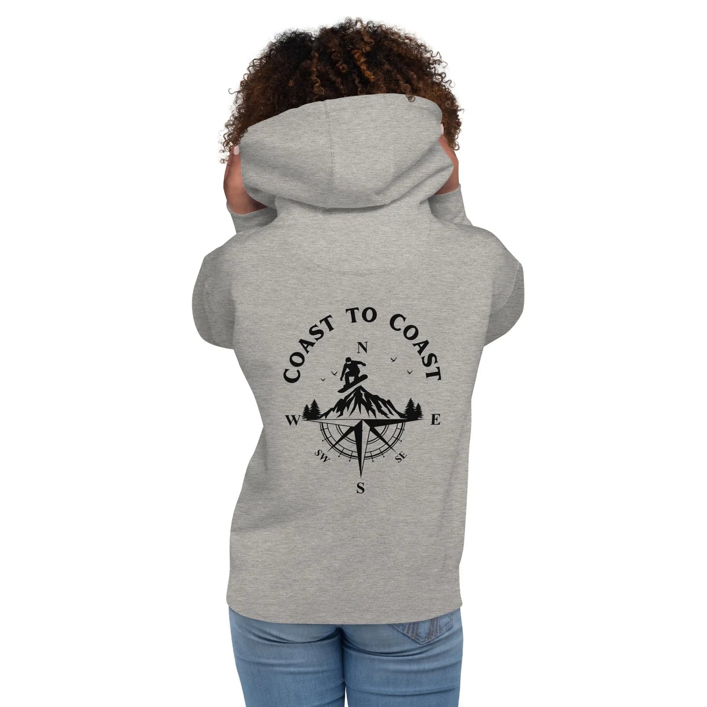 Snowboard Compass Unisex Hoodie Coast 2 Coast Lax USA
