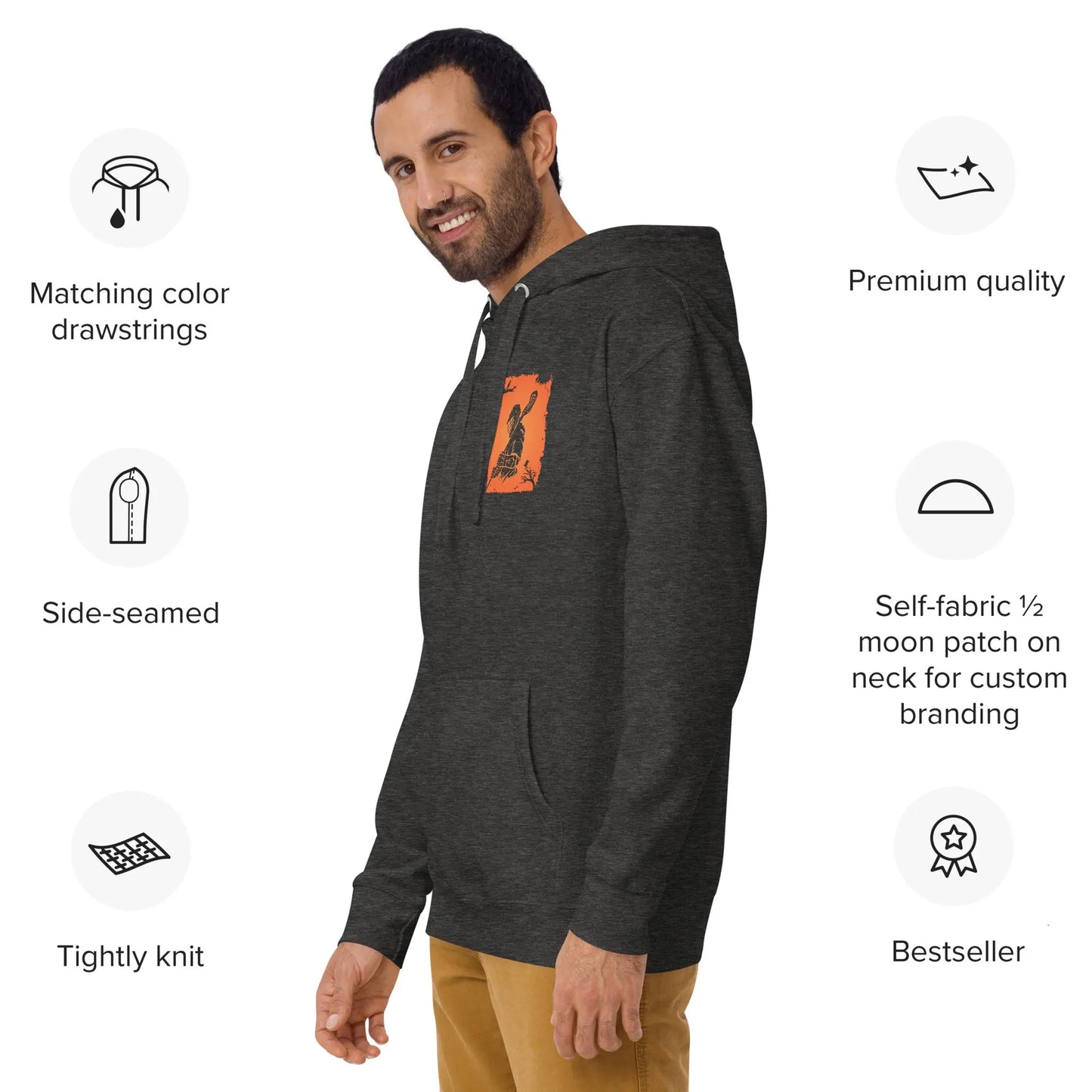 Adult Fall/Halloween Lacrosse Player Hoodie Coast 2 Coast Lax USA