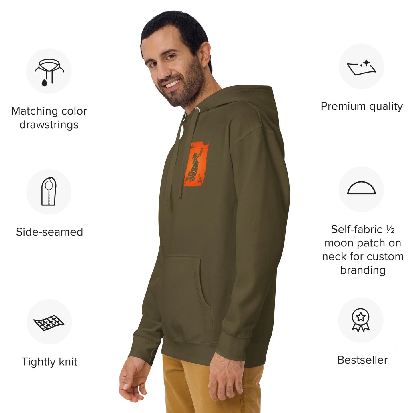 Adult Fall/Halloween Lacrosse Player Hoodie Coast 2 Coast Lax USA