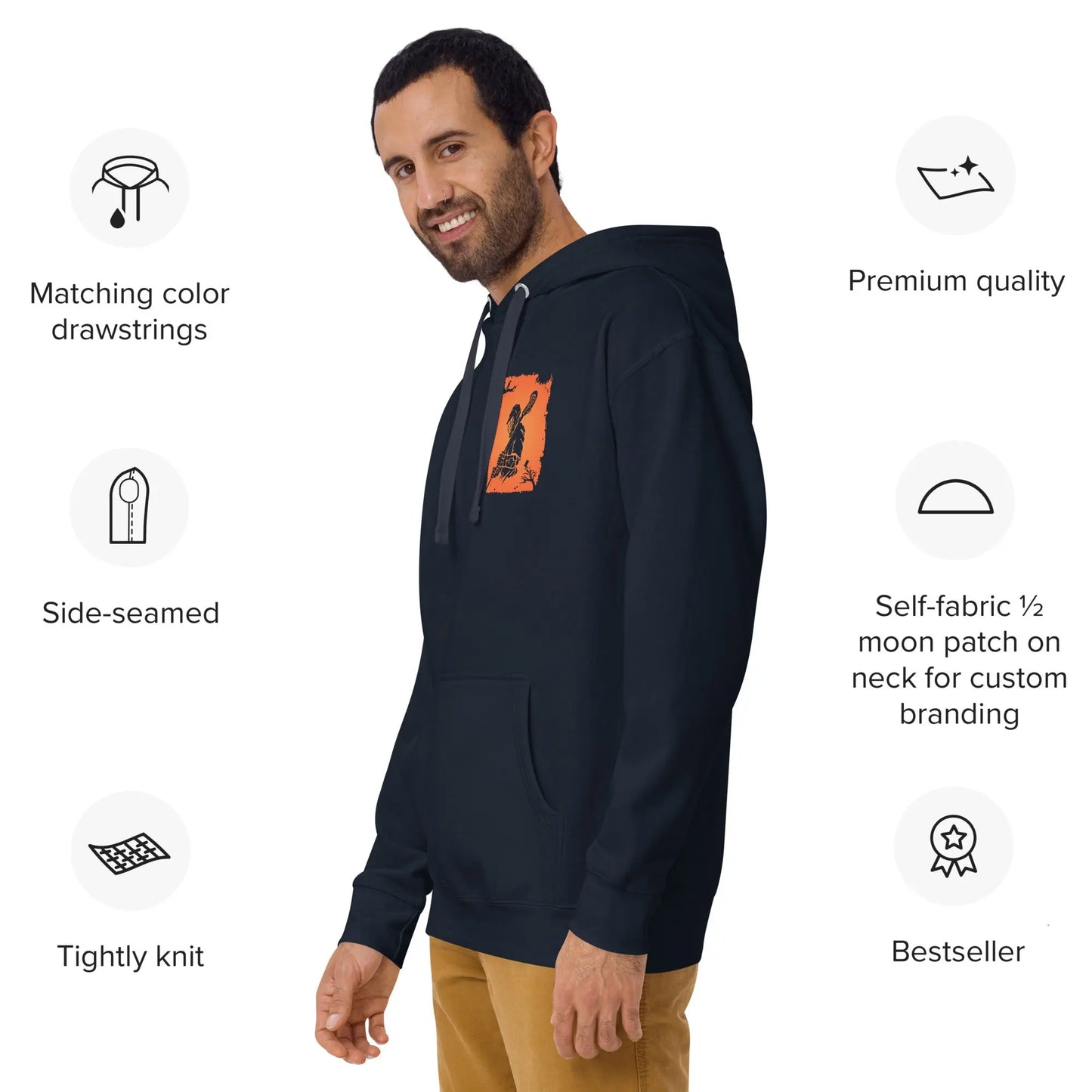 Adult Fall/Halloween Lacrosse Player Hoodie Coast 2 Coast Lax USA