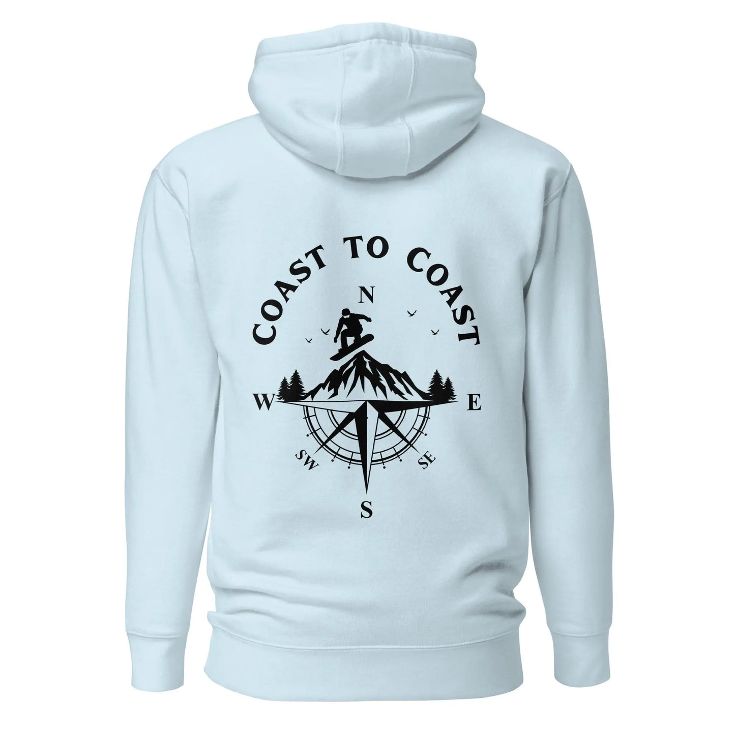 Snowboard Compass Unisex Hoodie Coast 2 Coast Lax USA