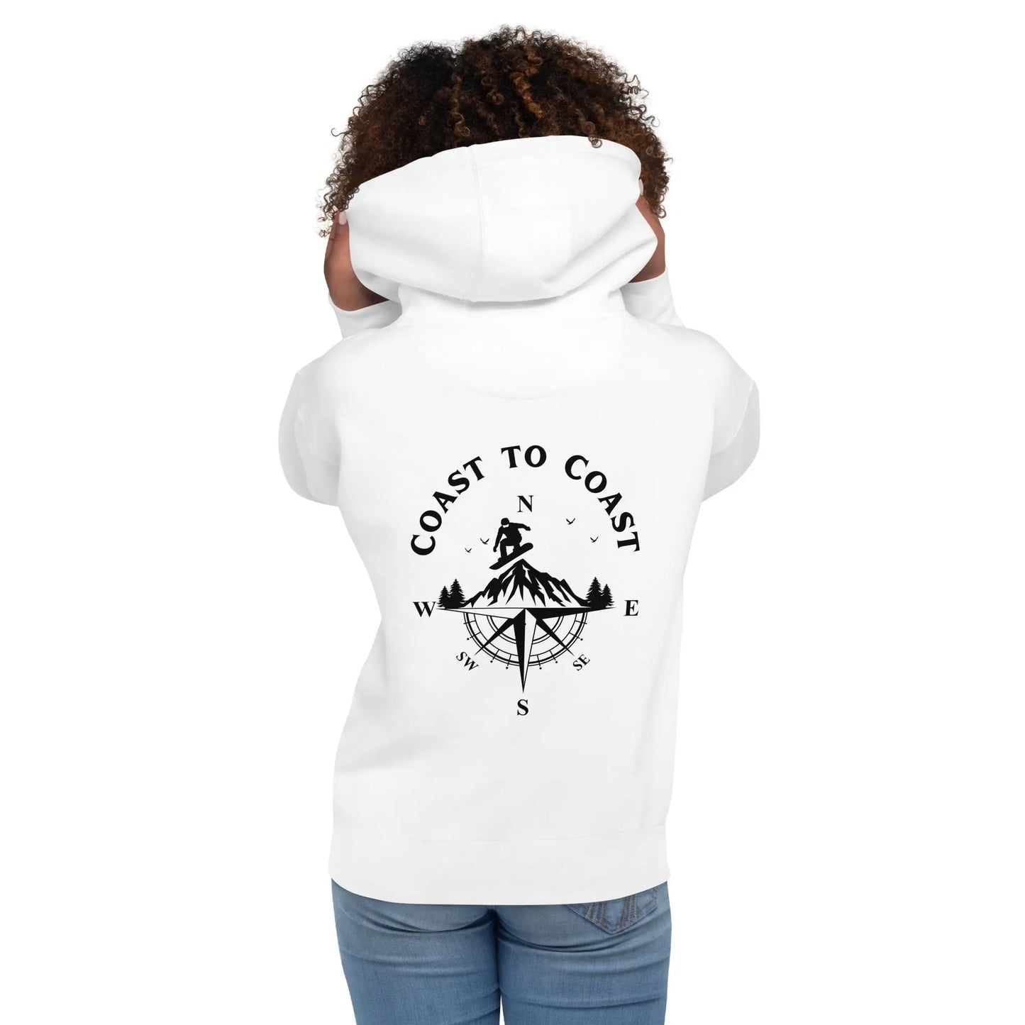 Snowboard Compass Unisex Hoodie Coast 2 Coast Lax USA